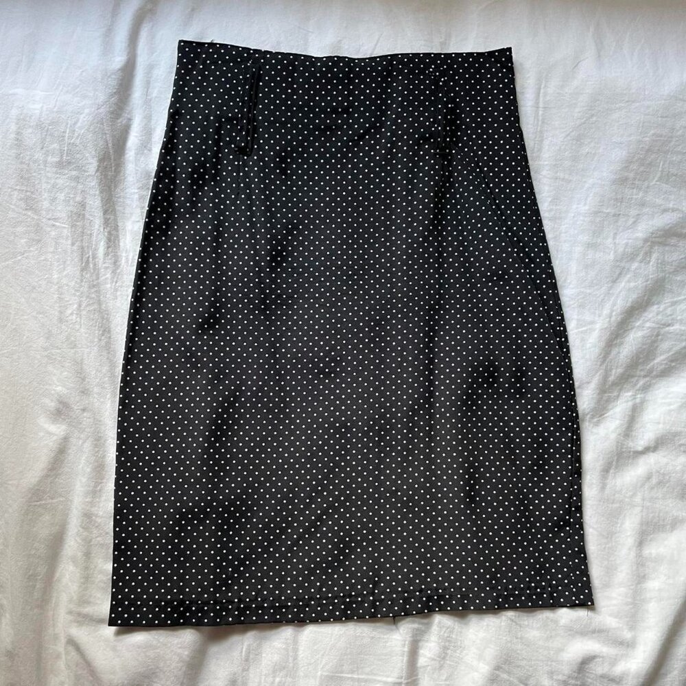 Vintage 90s Polka Dot Midi Skirt